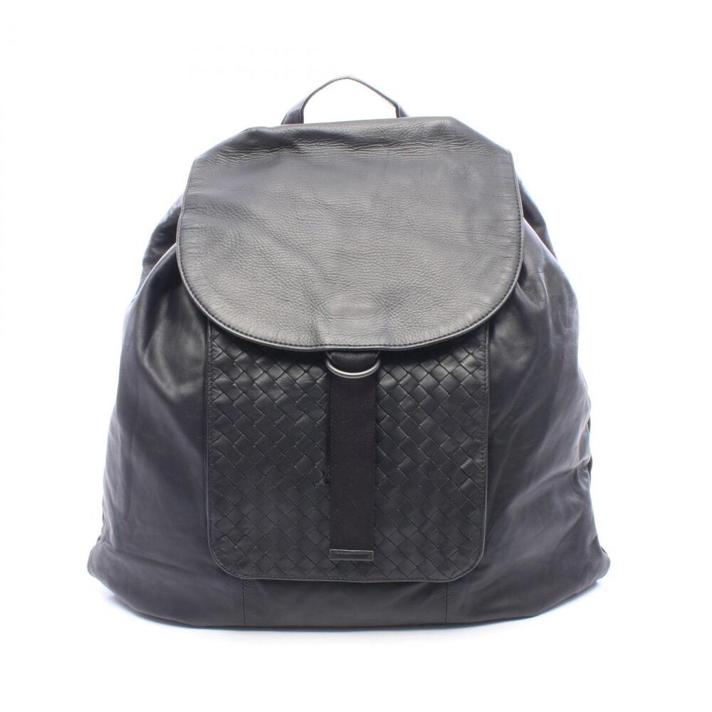 Bottega Veneta Intrecciato Backpack/Handbag, Leather, Men's, Black